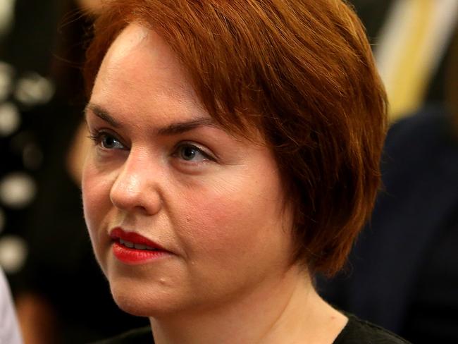 Senator Kimberley Kitching during a Labor caucus meeting at Parliament House in Canberra. Picture Kym Smith