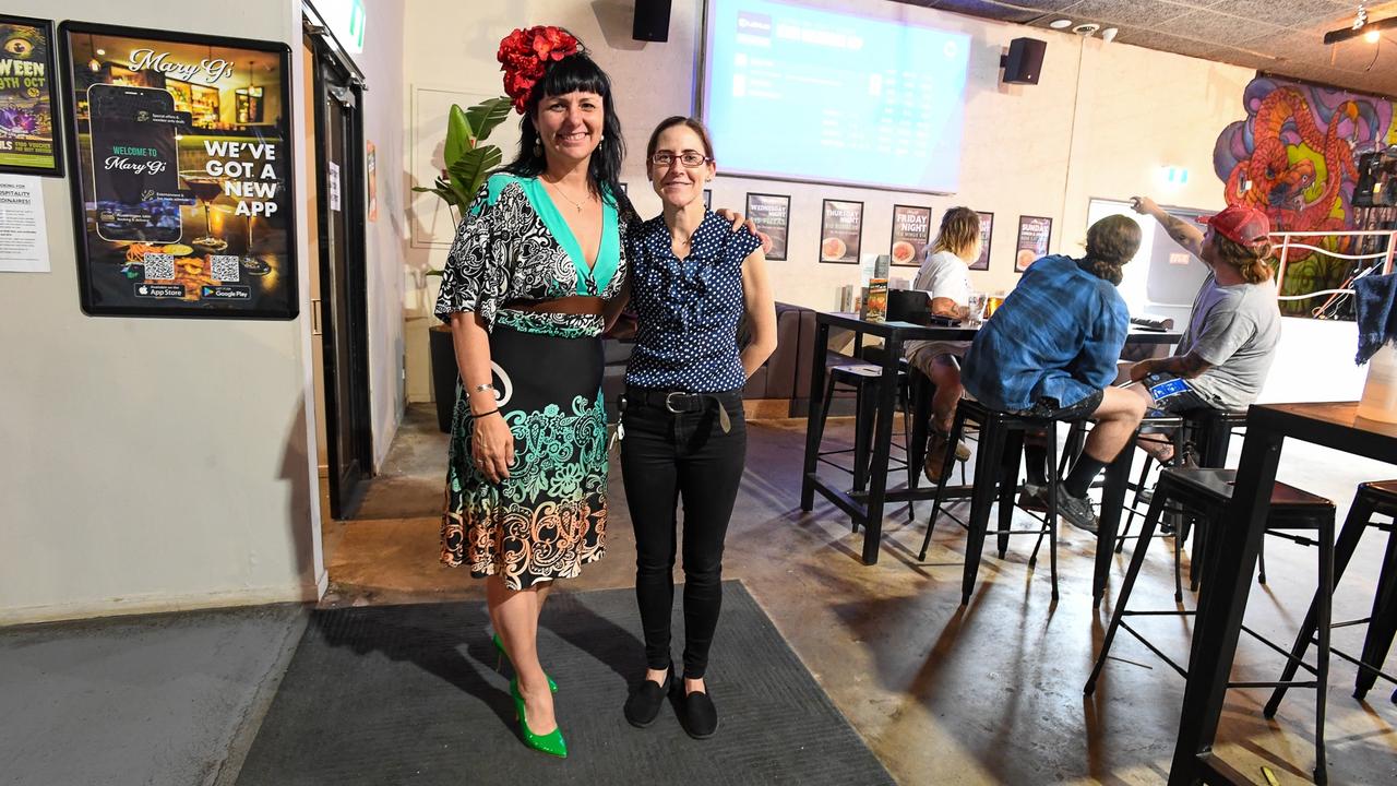 Our Kids Fundraising Coordinator Rebekka Battista with the general manager of Mary G's, Cath Simes. Picture: Cath Piltz