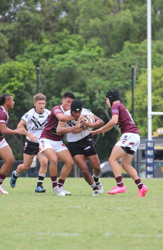 Fa'apale Feaunati. Connell Cup under-17s action between the Souths Logan Magpies and Burleigh Bears. Saturday February 10, 2024.