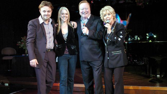 Matthew Newton (left) with dad Bert (centre) alongside his sister Lauren and mother Patti.