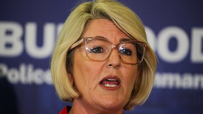 Police Minister Yasmin Catley refused to reveal the date she was informed the Dural caravan incident was a “criminal con-job”. Picture: NewsWire/ Gaye Gerard