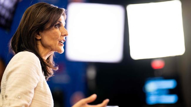 Republican presidential candidate and former UN ambassador Nikki Haley at the debate. Picture: Getty Images