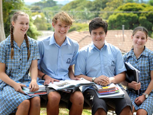 Frankston High School Lily, Dylan, Liam and Jenna. Picture: Andrew Henshaw