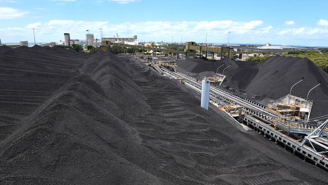 Coal at the Port of Brisbane. Picture: AAP image/John Gass