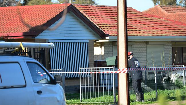 A man has died in a shed fire at the back of a home on Lancaster Ave, Parafield Gardens. Picture: Keryn Stevens