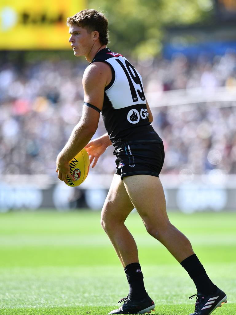 Mitch Georgiades is set to line up in Round 1 after recovering from an ACL injury in 2023. Picture: Mark Brake/Getty Images.