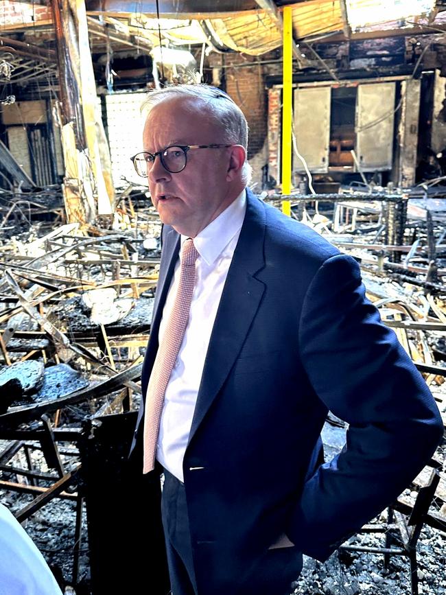 Prime Minister Anthony Albanese inside the Adass Israel Synagogue. Picture: Supplied