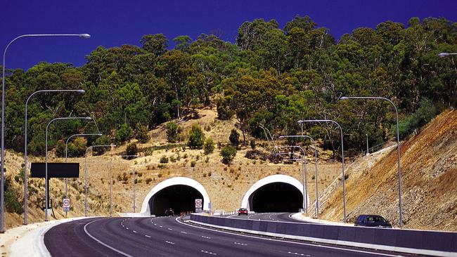 A truck has broken down on the citybound side of the Heysen Tunnels. FILE PICTURE