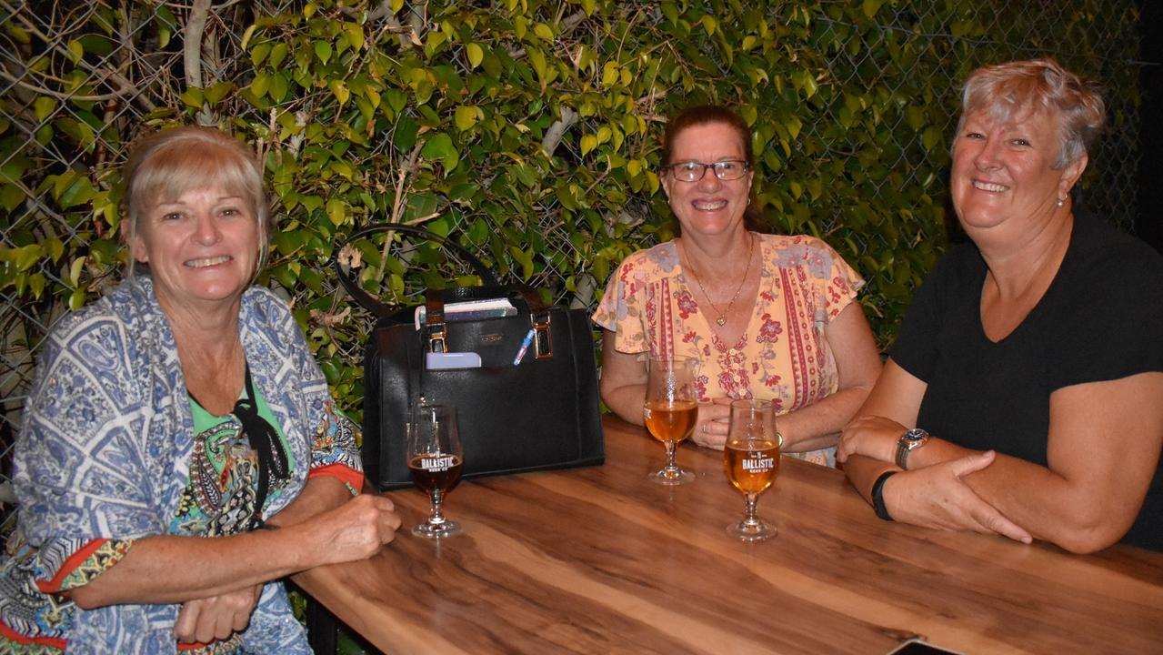 Rosemary Macleod of Cannonvale, Shirley Manners of Jubilee Pocket, and Fiona Williamson of Airlie Beach at Ballistic Whitsundays' VIP launch. Picture: Kirra Grimes.