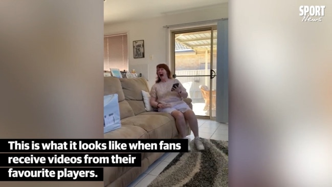 NRL fans burst with excitement as they watch videos from their favourite stars