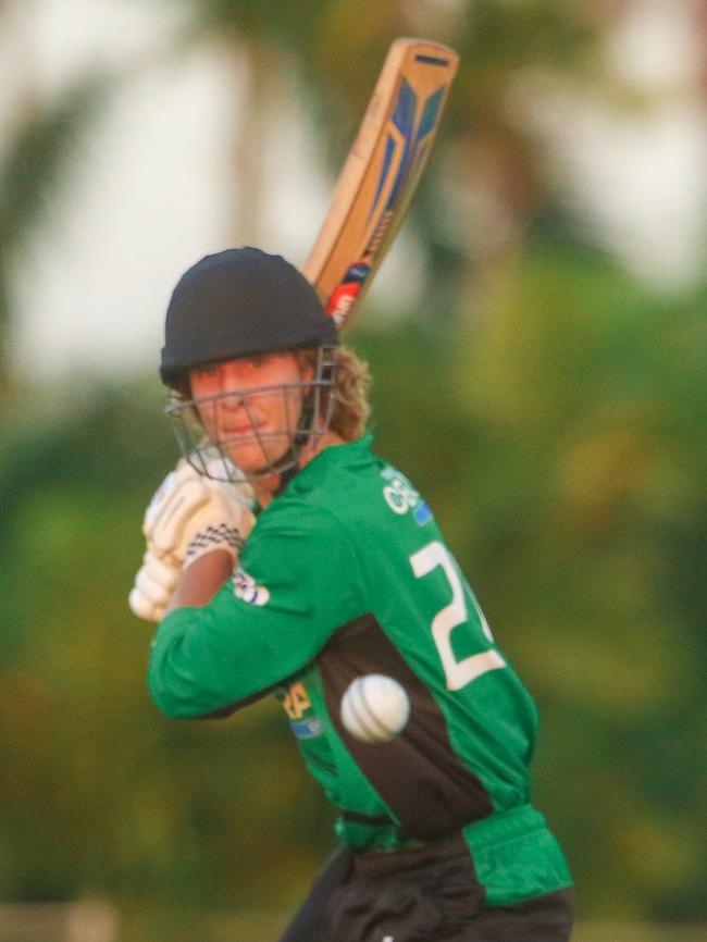 Campbell Kellaway in action for the City Cyclones in the opening game of the T20 Strike League. Picture: Glenn Campbell