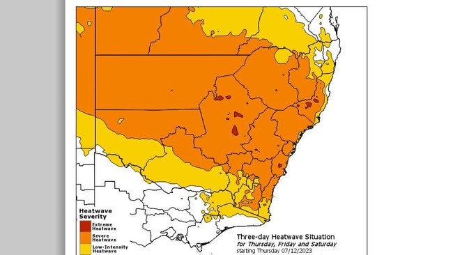 Temperatures have hit heatwave conditions for much of NSW and other parts of the country. Picture: Supplied.