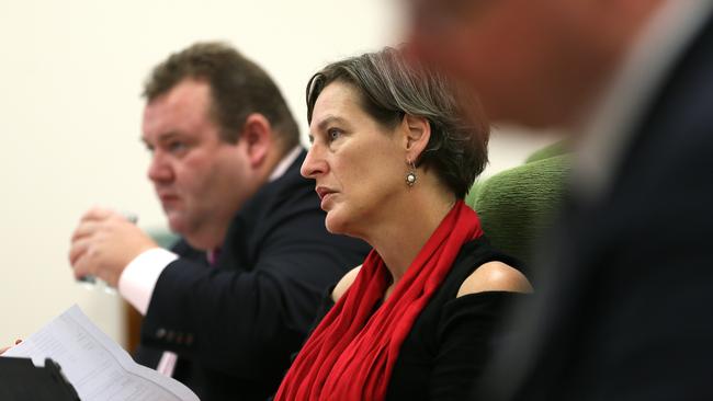 Cassy O'Connor at budget estimates at Parliament House in Hobart. Picture: SAM ROSEWARNE.