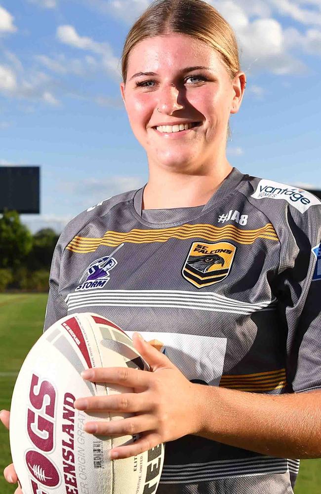 Sunshine Coast Falcons under-19s girls. Shae Holliday. Picture: Patrick Woods.