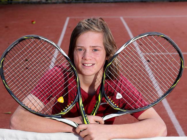 Leader . Templestowe Park Primary student Cooper Errey has been chosen to represent Victoria in tennis in October. Picture Andrew Tauber