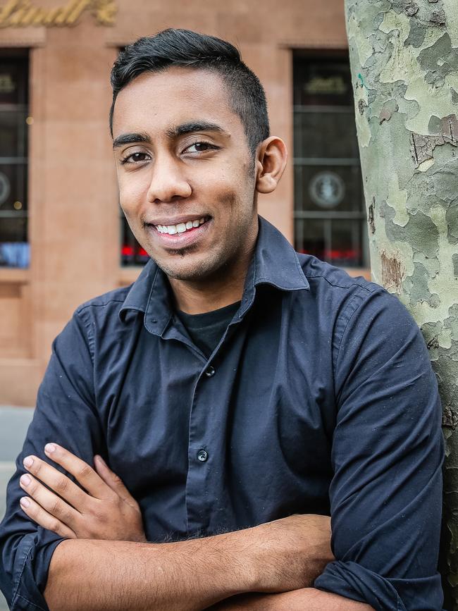 Lindt Cafe siege survivor Joel Herat, Lindt Cafe siege survivor for Pride of Australia. picture Craig Greenhill