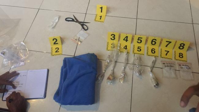 Evidence collected in the investigation into the murder of a Bali policeman.