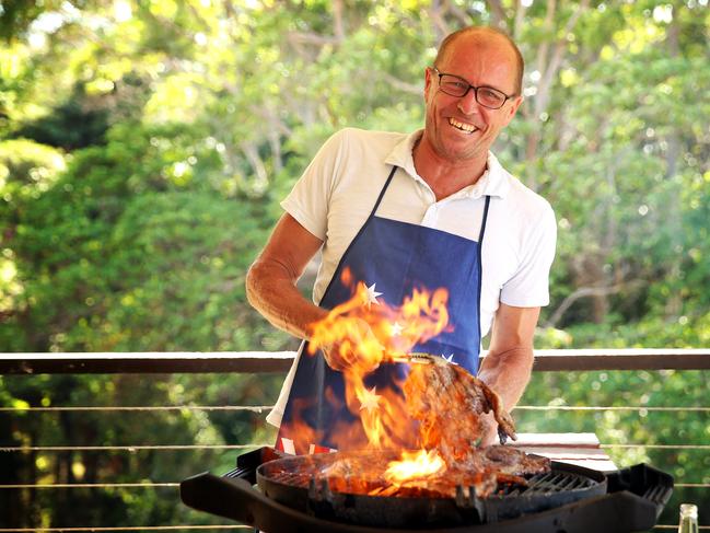 Port Macquarie electrician Bruce Smith loves a barbecue and loves his read meat. Picture: Nathan Edwards