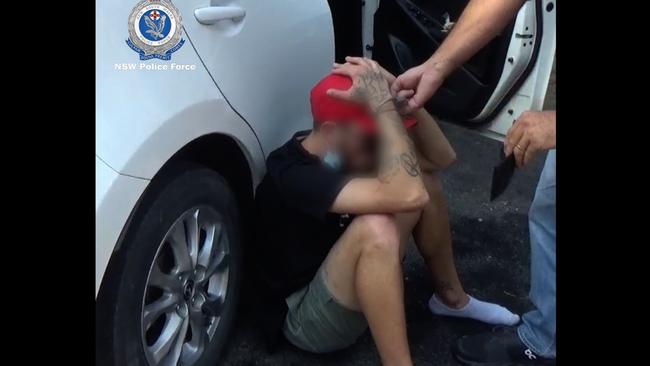 Strike Force Bench arrests after a home invasion arrest of a 29-year-old male. Picture: NSW Police Media