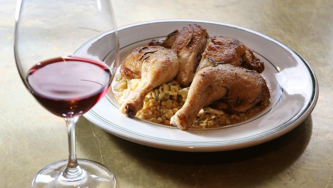 The roast chicken dish at Marion Wine Bar in Fitzroy Picture: Yuri Kouzmin