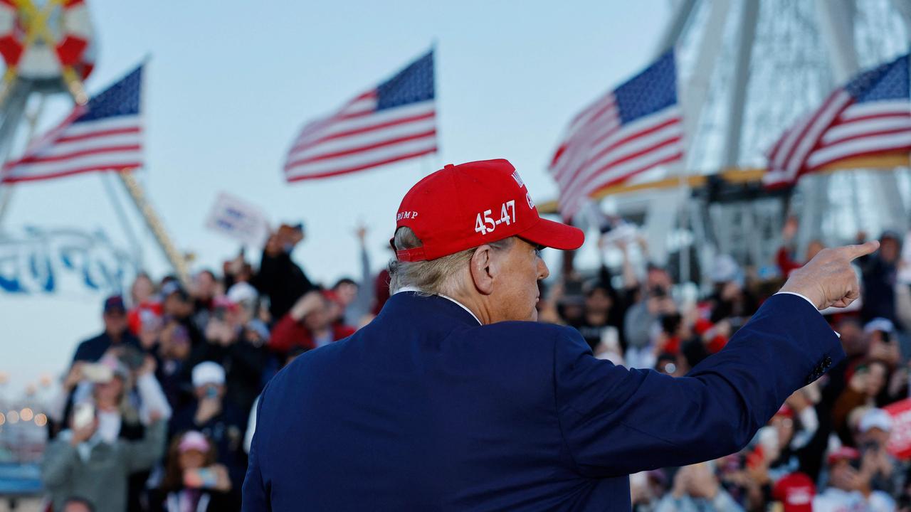 Republican presidential candidate and former US President Donald Trump leaves the stage after speaking during a campaign rally in Wildwood Beach on May 11, 2024 in Wildwood, New Jersey. Picture: Michael M. Santiago /Getty Images via AFP