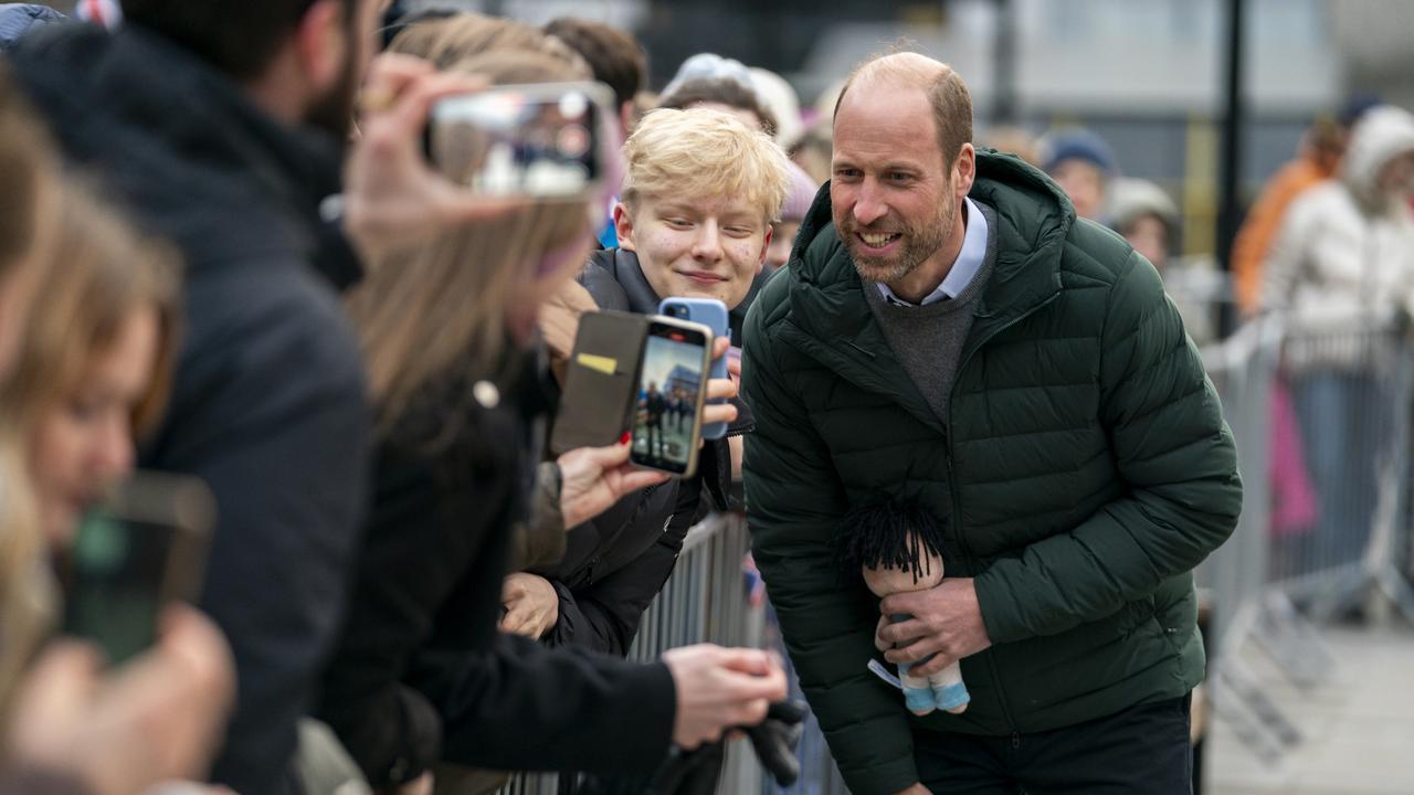 That puffer the 43-year-old was wearing in Estonia was from Canadian company, Lululemon. Points to William. Picture: WPA Pool/Getty Images