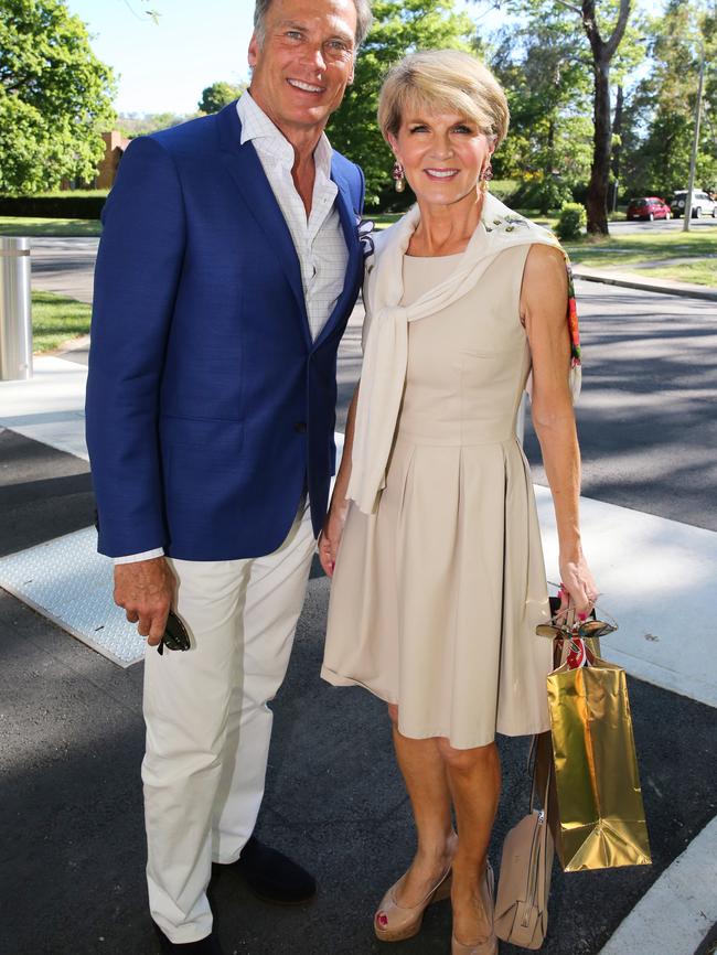 Julie Bishop and partner David Panton. Picture: Ray Strange