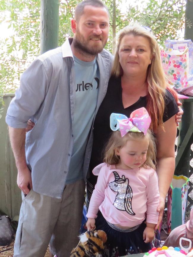 Mr Halcro with his former partner Theresa Keecherer and their daughter.