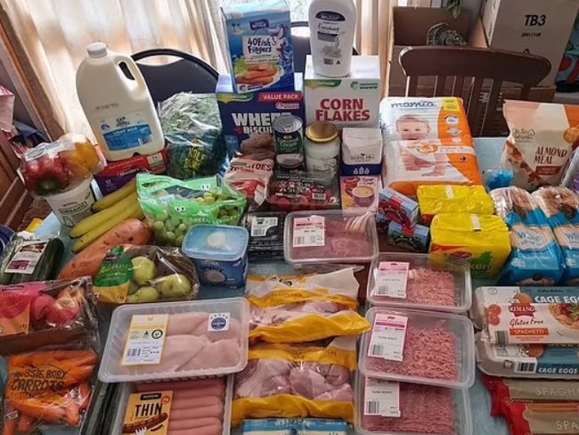 A mother has shared her impressive grocery haul. Picture: Mums on a Budget/Facebook