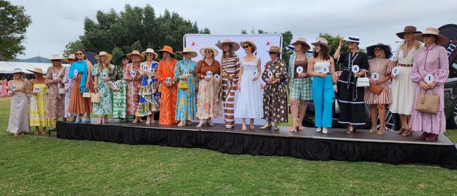 Women's fashion on the field at the Rockhampton Jaguar Land Rover Pop-Up Polo on June 3, 2023. Picture: Aden Stokes
