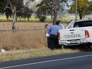 Police are investigating the hit and run on the Warrego Highway that killed a 26-year-old Chinese tourist last week. Photo Sarah Fleming / Gatton Star. Picture: Sarah Fleming / Gatton Star