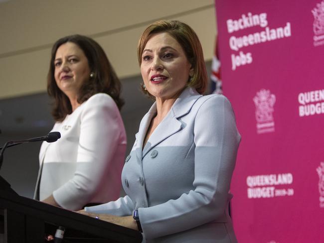 Queensland Premier Annastacia Palaszczuk and Treasurer Jackie Trad.