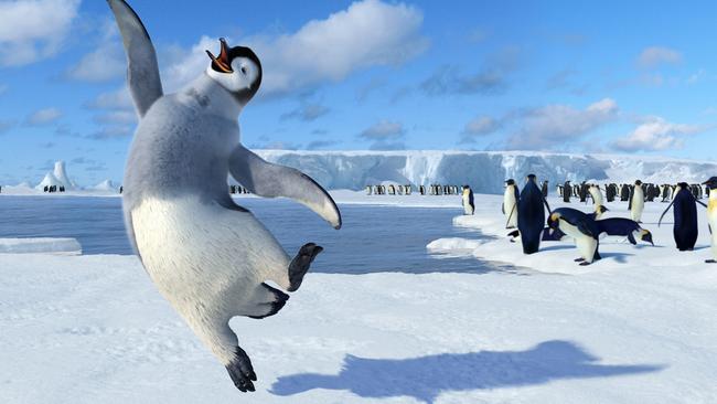 Elijah Wood voices Mumbles the penguin in the joyful Happy Feet.