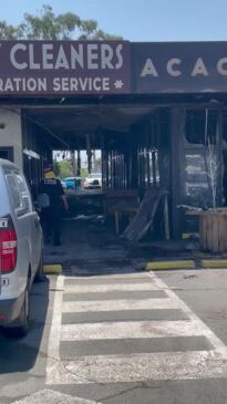 ‘Jerry can’: CCTV footage emerges as Brisbane cafe gutted by fire