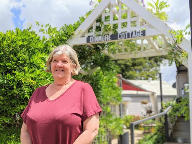 Dinmore Cottage owner Lindy Leavy has listed her beloved tea house for sale.  Photo: Ebony Graveur