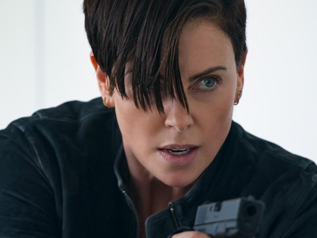 Charlize Theron in a scene from the movie The Old Guard. Supplied by Netflix.