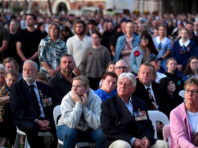 Anzac Day 2025. Dawn service Anzac Park Townsville. Picture: Evan Morgan