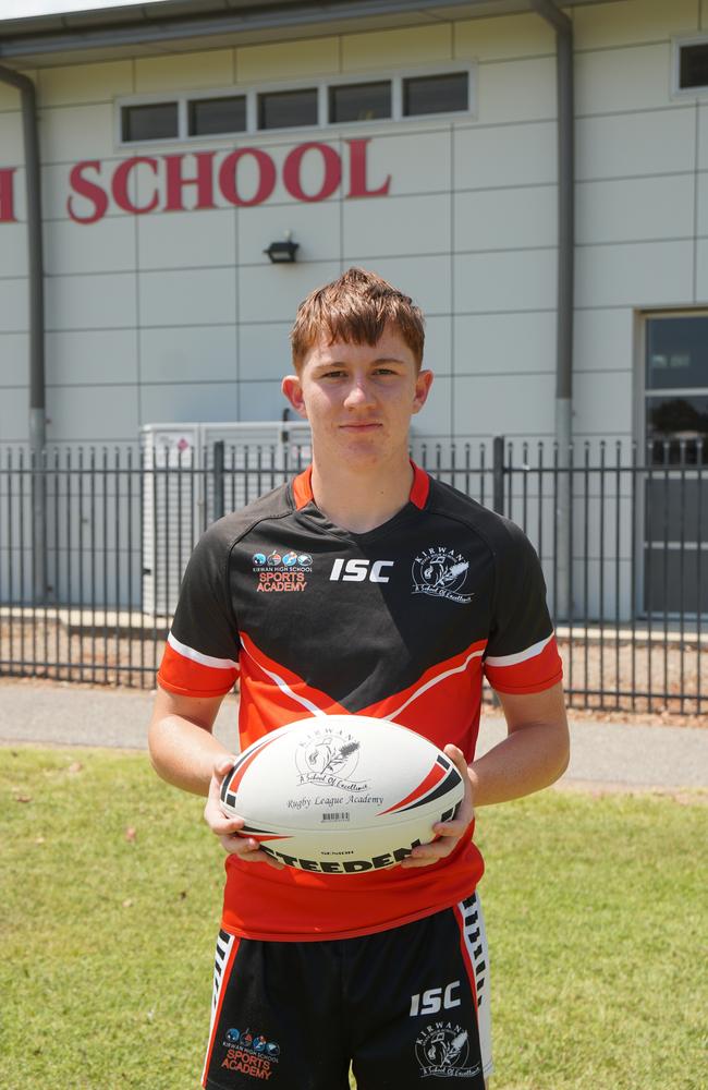 Cohen Dittmann from Kirwan State High School's rugby league program.