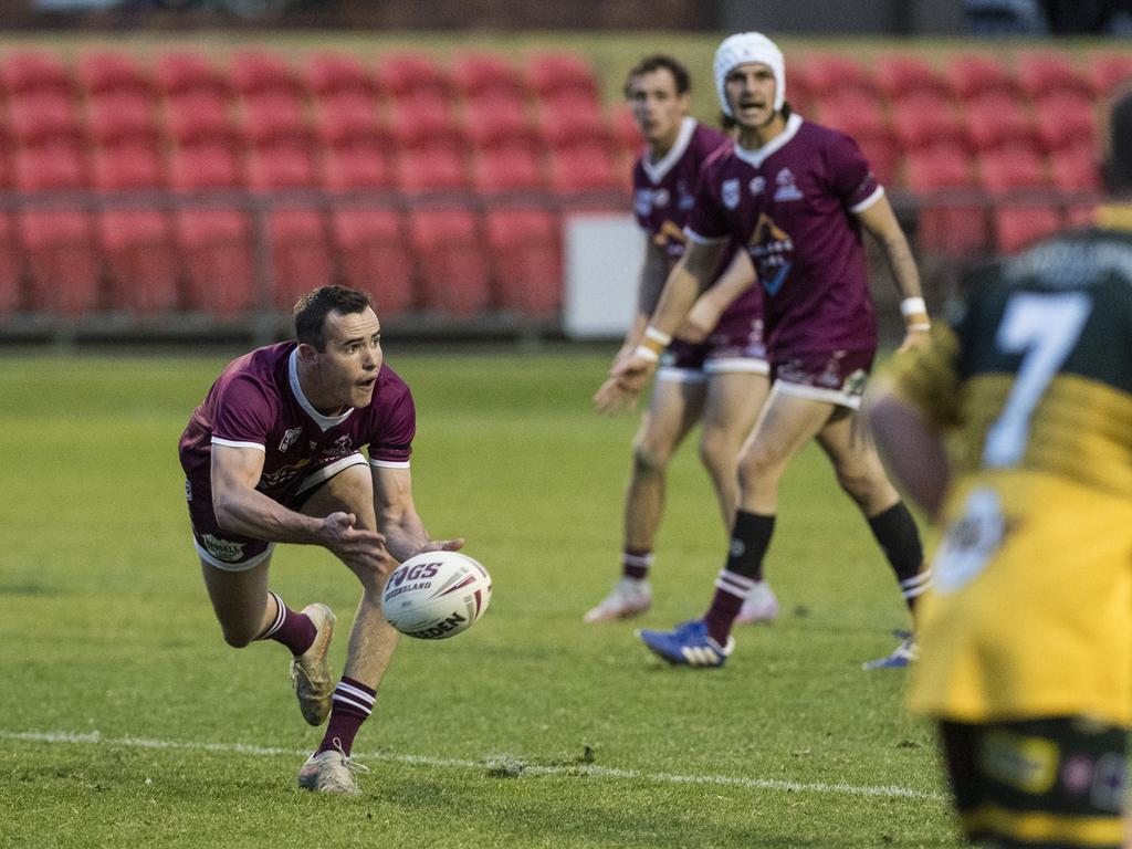 Harrison Skinner of Dalby against Wattles. Picture: Kevin Farmer.