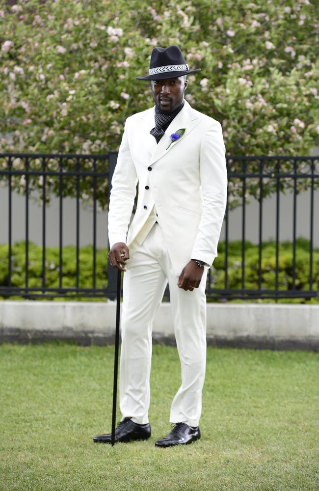 Gilles Belinga at Flemington Racecourse on Derby Day 2014. Picture: Stephen Harman