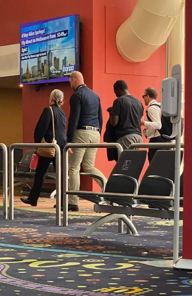 Koang Wuordol arrives in Alice Springs airport following his extradition from Melbourne. Murder charges are expected to be laid against the 22-year-old in relation to 19-year-old Yiel ‘Yoal’ Deng Gatluak’s death.