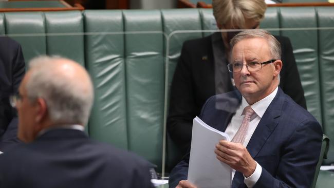 Anthony Albanese and the PM Scott Morrison faced off in Question Time. Picture: NCA NewsWire / Gary Ramage