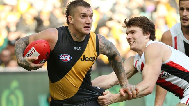 Dustin Martin is one of five genuine A-grade players on Richmond’s list. Picture: Colleen Petch