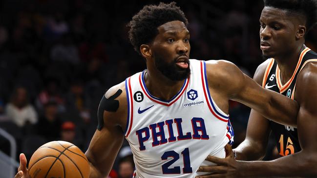 Joel Embiid is not human. Photo by Todd Kirkland/Getty Images