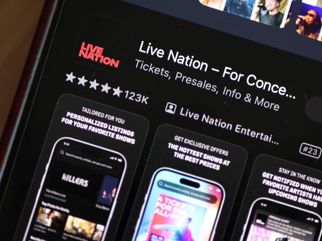 Live Nation claims the legal action is the result of political pressure. Picture: AFP