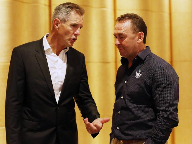 Canberra Raiders CEO Don Furner with coach Ricky Stuart. Picture: Nikki Short