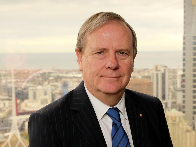 17/08/2017: Former Federal Treasurer, Peter Costello, speaking on the 10 year anniversary of the GFC. Picture: Stuart McEvoy for the Australian.