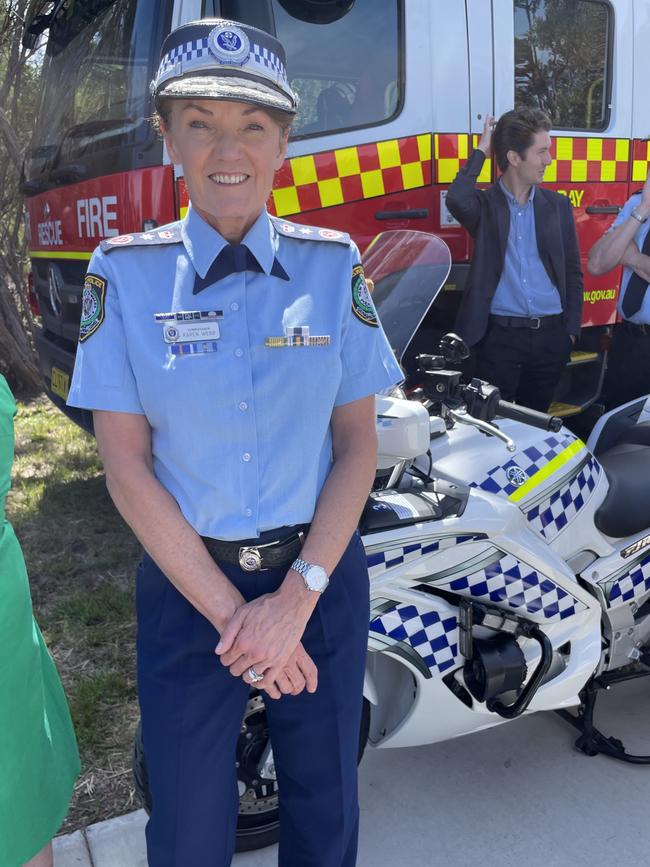 NSW Police Commissioner Karen Webb at Byron Bay. Picture: Savannah Pocock