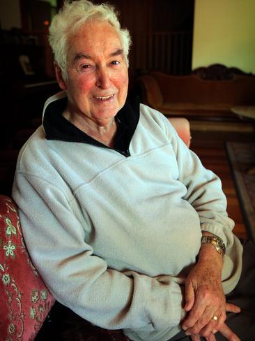 Bruce Goodluck, aged 76, relaxing at home in Lindisfarne.