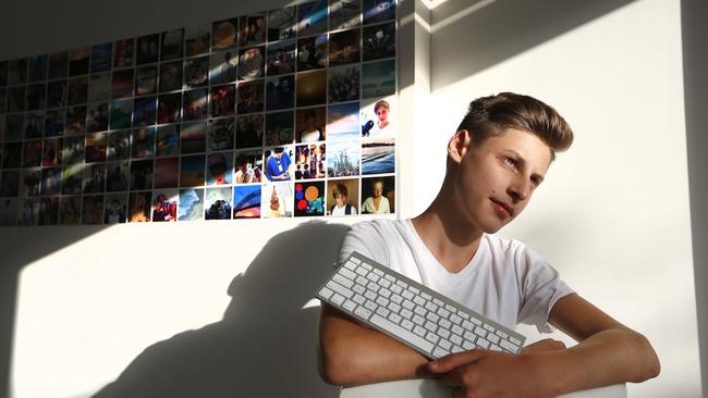 15-year-old Ben Pasternak has invented a world best selling app and is already working on his next project. Picture: David Moir